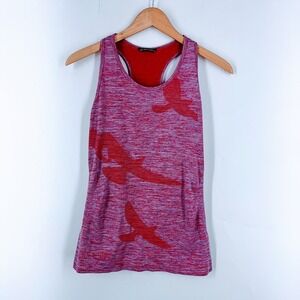 Oiselle Flyte Tank Top Womens Small Pink Red Space Dye Bird Racerback Running